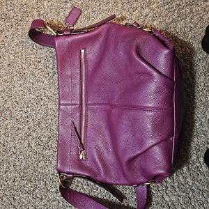 Coach Pebbled Purple Handbag